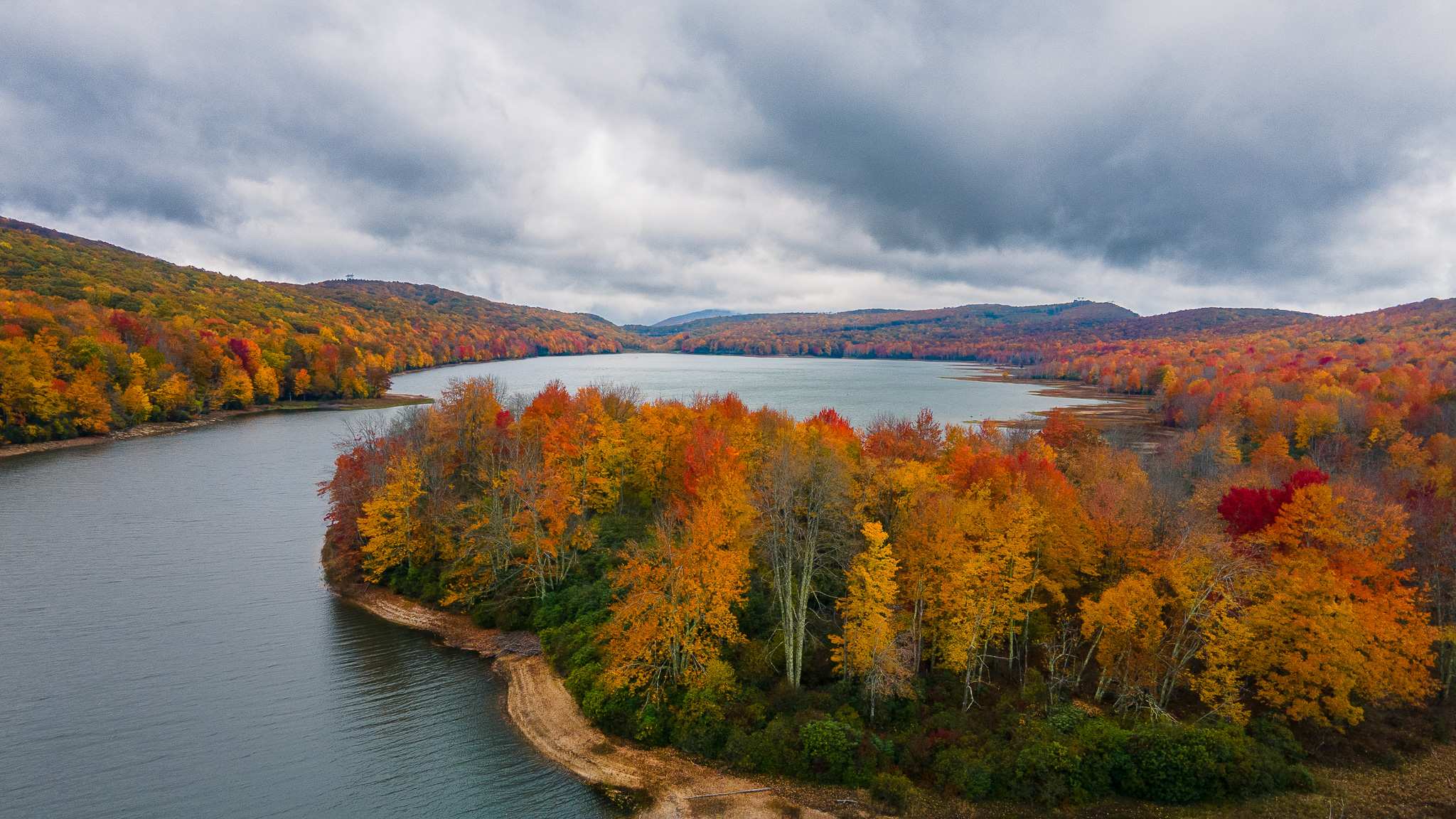 Peak fall foliage in Virginia