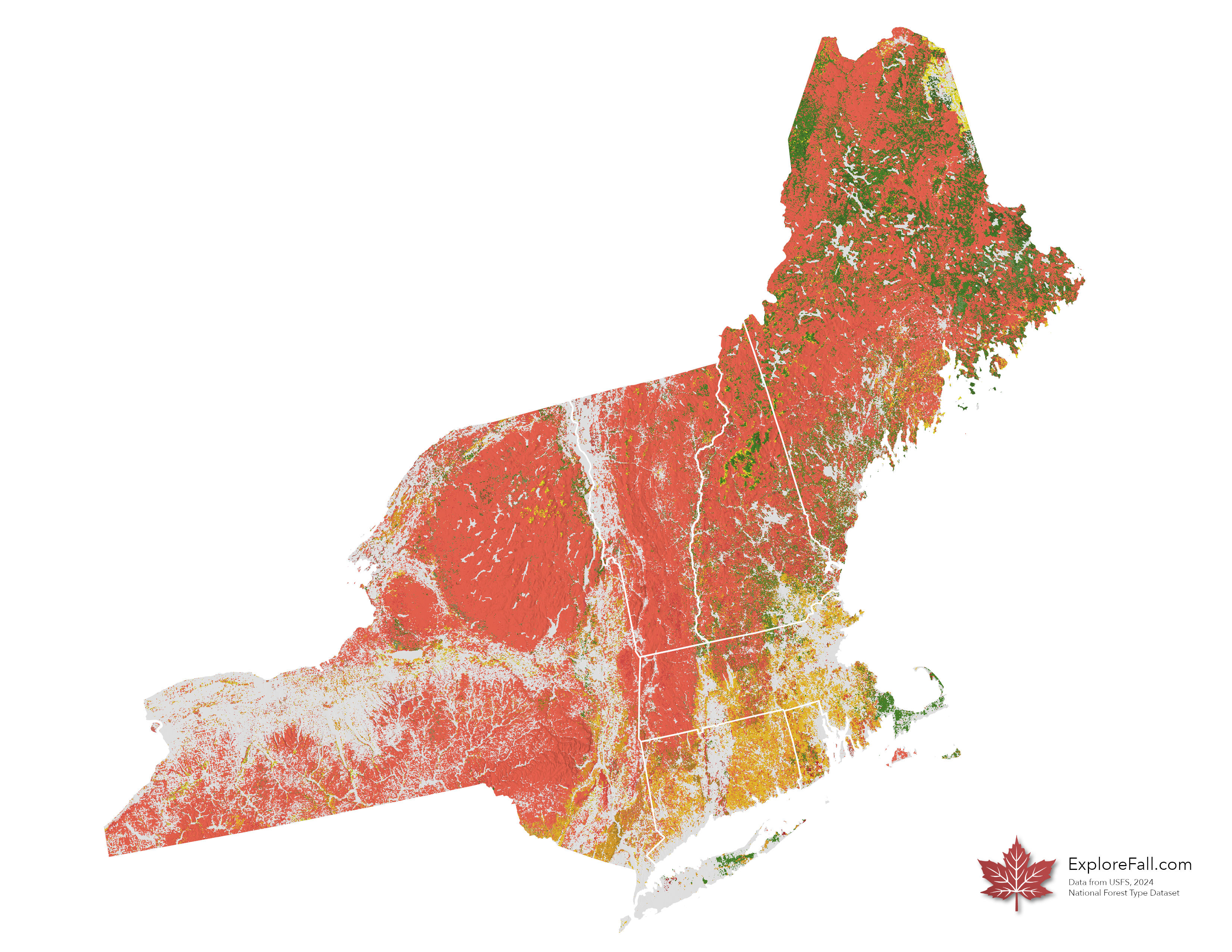New England fall foliage colors