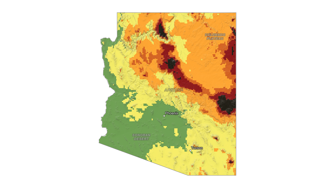 Arizona fall foliage map