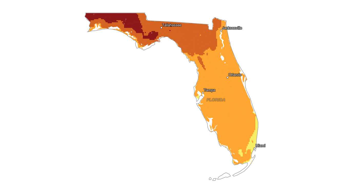 Florida fall foliage map