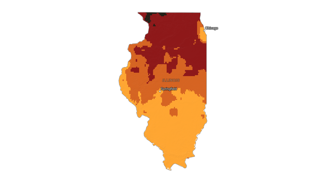 Illinois fall foliage map