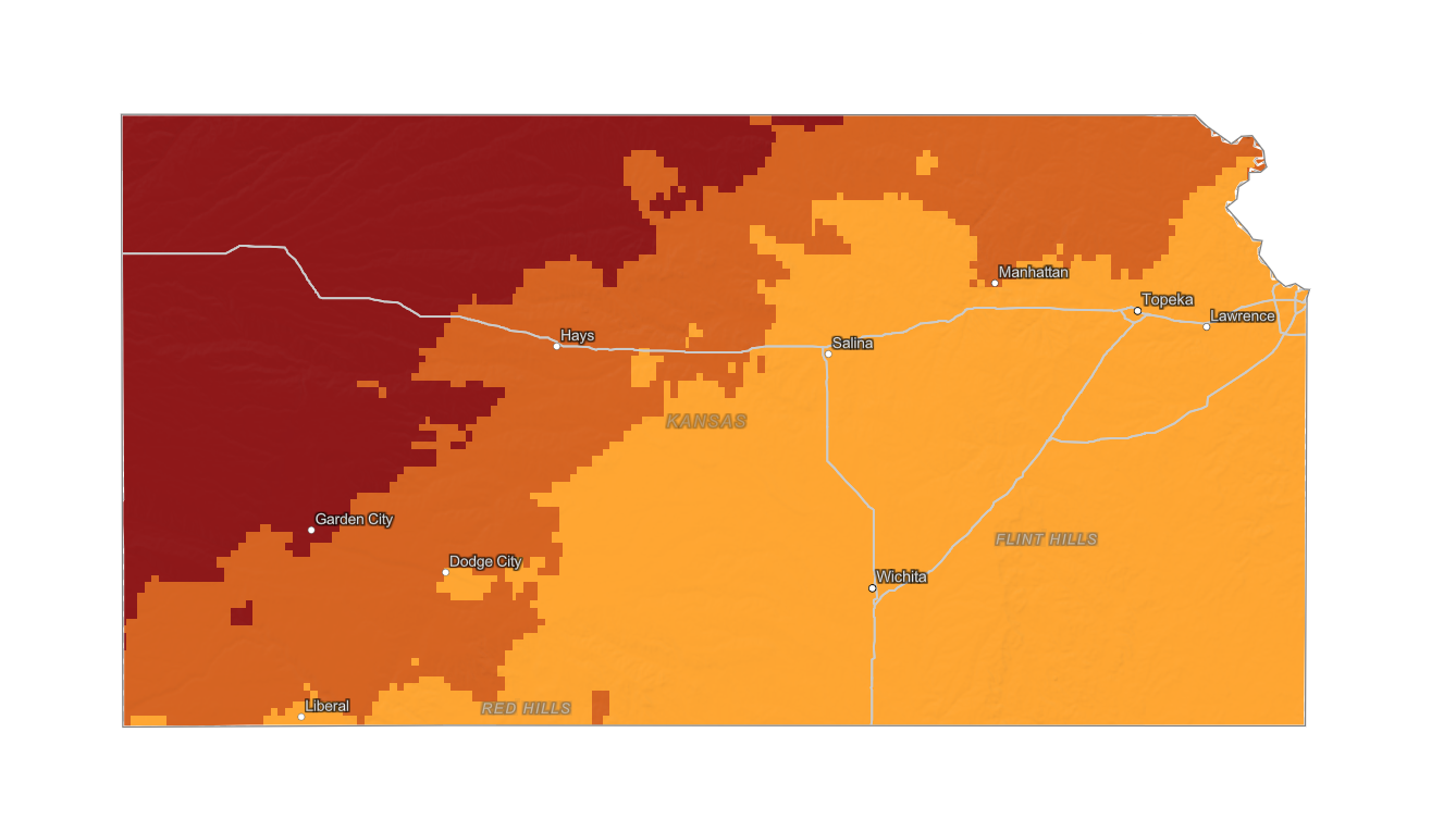 Kansas fall foliage map
