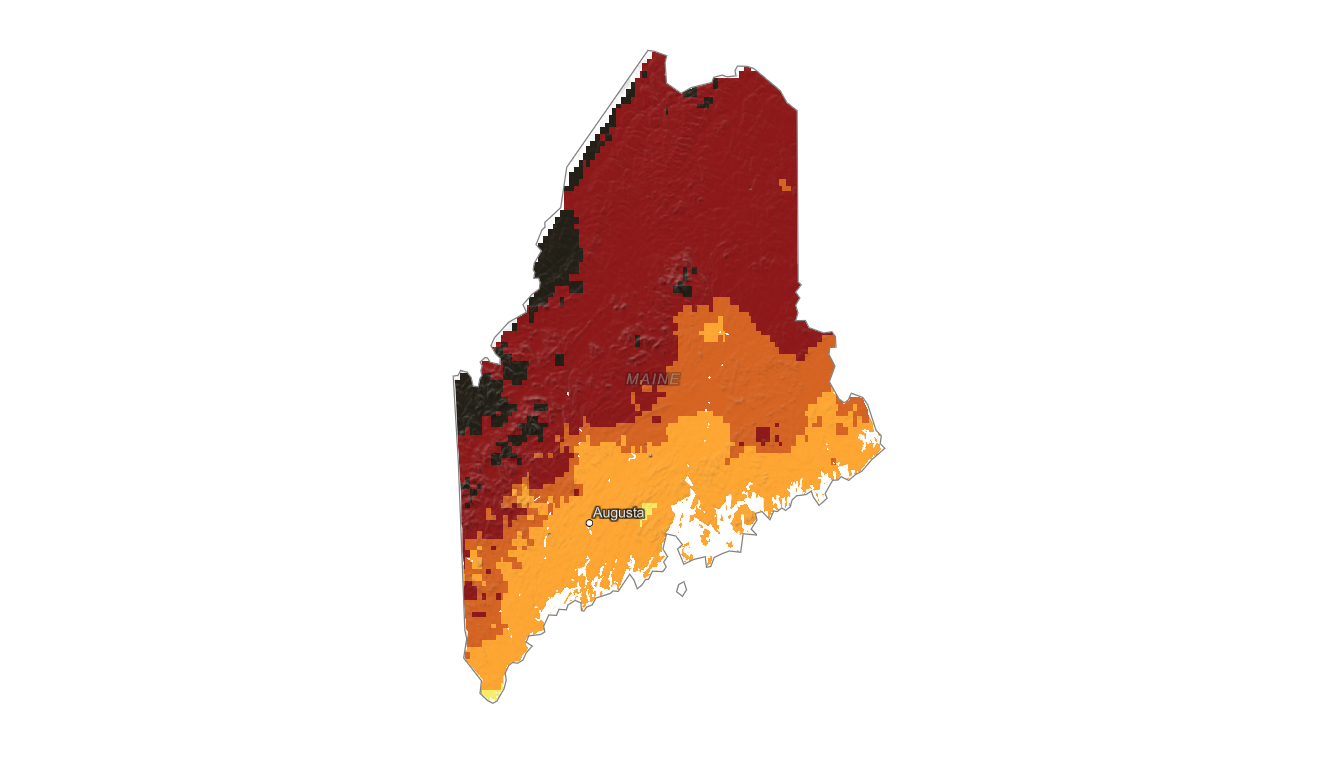 Maine fall foliage map