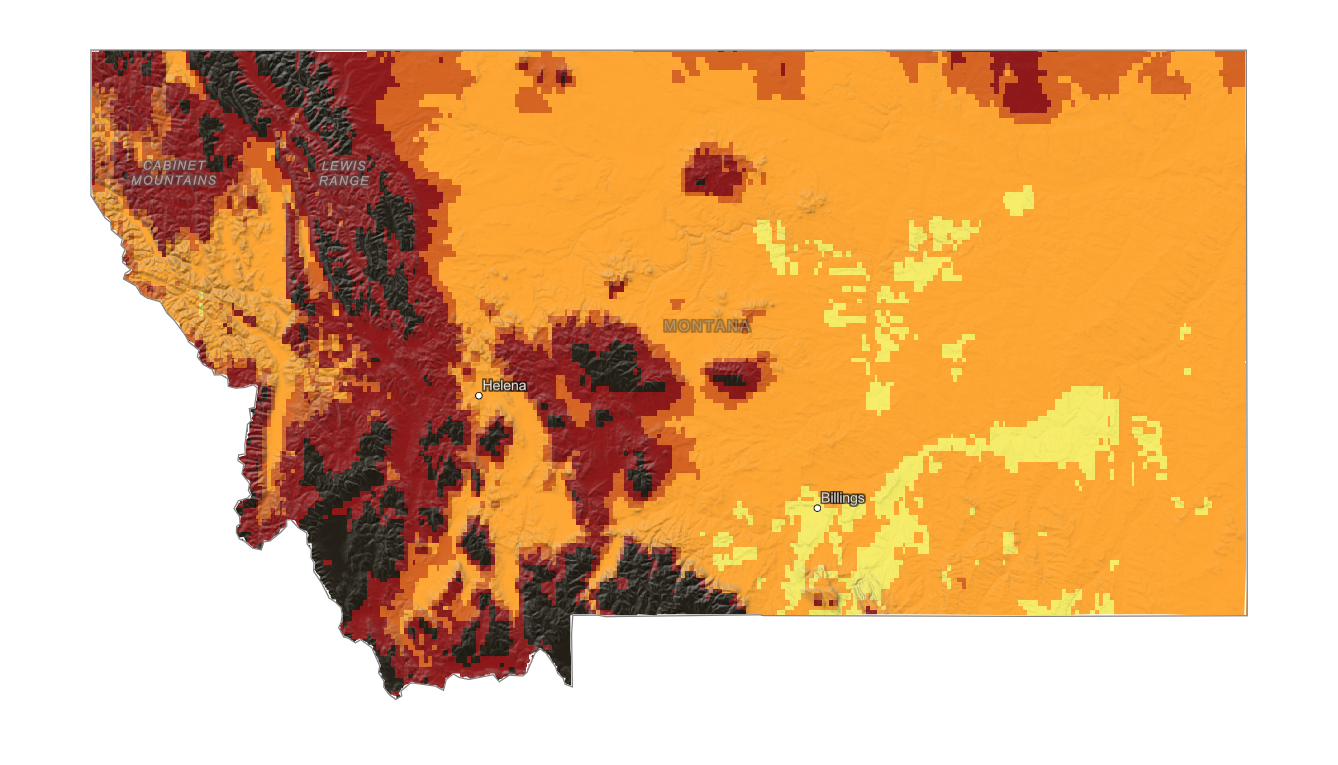 Montana fall foliage map