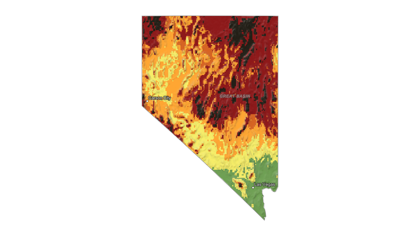 Nevada fall foliage map