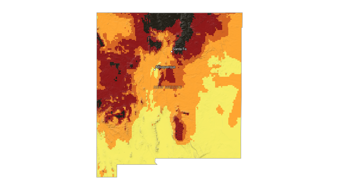 New Mexico fall foliage map