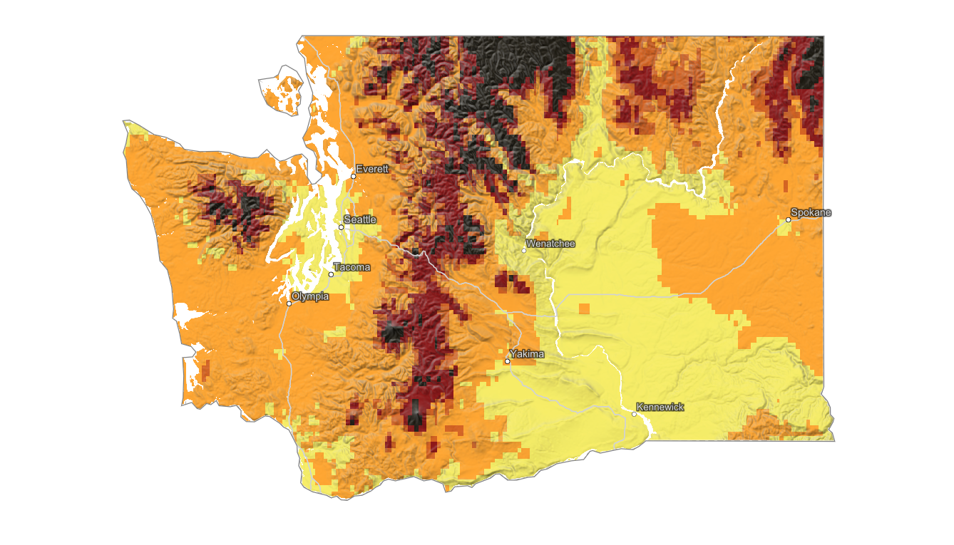 Washington fall foliage map
