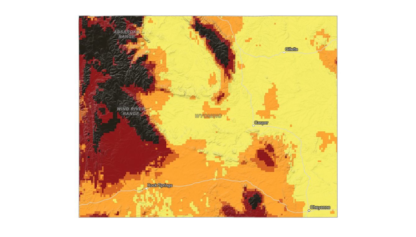 Wyoming fall foliage map